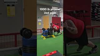 Pushing a prowler sled at 1000 lbs prowlersled heavyweight motivation nevergiveup [upl. by Brotherson]