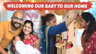 Welcoming our newborn baby at our home  Sab emotional ho gaye Albeli Ritu [upl. by Ian332]