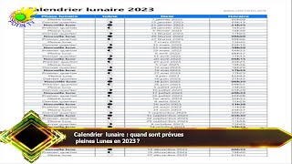 Calendrier lunaire  quand sont prévues pleines Lunes en 2023 [upl. by Tod]