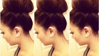 How to Big Hair Bun Tutorial  HAUSOFCOLOR [upl. by Ylehsa938]