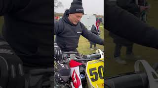 Starting a 2023 YZ 500 2 Stroke on Race Day shorts [upl. by Assirem]