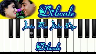 Jeeta Tha Jiske Liye Dilwale Piano  Easy Mobile Piano Lesson YouTube · LalitaNayal [upl. by Goldsmith]