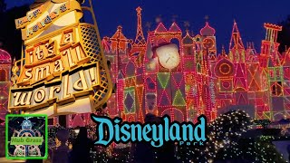 NEW2023 its a small world HOLIDAY Lighting amp FULL RIDE at Disneyland [upl. by Tinaret]