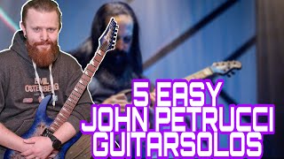 Top 5 Easy John Petrucci Solos [upl. by Alby]