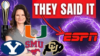 ESPN Source LEAKS CONCERNING News for ACC amp Big 12  Miami  SMU  BYU  COLORADO [upl. by Karlise]