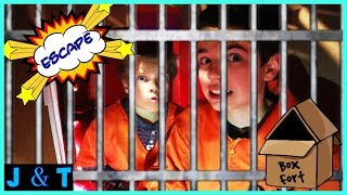 24 Hours To ESCAPE BOX FORT PRISON  Jake and Ty [upl. by Letnohc]