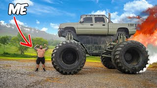 Driving The Worlds BIGGEST MONSTER TRUCK ft WhistlinDiesel [upl. by Aicilav668]