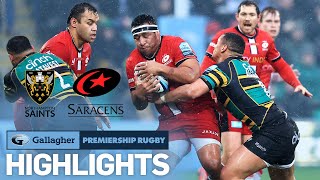 Northampton Saints v Saracens  HIGHLIGHTS  Strong Display in Dominant Win  Premiership 202122 [upl. by Allard]