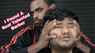 Found A Real Talented And Strong Wrist Barber  Strong Head Massage Ear Massage With Neck Crack ASMR [upl. by Tirza]