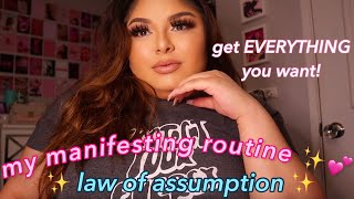 my manifesting routine 💕 ✨ │ law of assumption [upl. by Arihk]