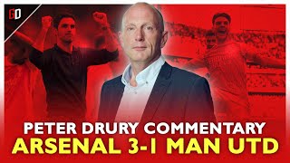 PETER DRURY COMMENTARY  Arsenal 31 Manchester United [upl. by Lachance213]