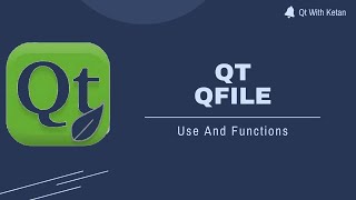 Qt QFile  How To Read And Write File  File Attributes  Qt C  Qt Creator  Qt Tutorial [upl. by Notsrik]