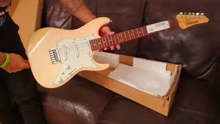 Ibanez AZES31 Strat Unboxing  Review [upl. by Anailli]