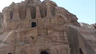 Obelisk Tomb and Triclinium at Petra  Jordan [upl. by Myrtice882]