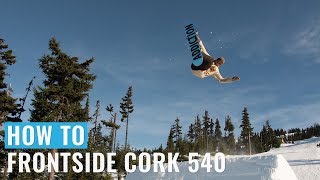 How To Frontside Cork 540 On A Snowboard [upl. by Zinnes]