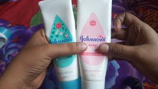 REVIEW OF JOHNSONS RICE AND MILK CREAM AND BABY CREAM SAVIOR OF OILY AND COMBINATION SKIN TYPES [upl. by Araiek]