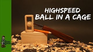 WoodcarvingWhittling a quotBall in a Cagequot in Highspeed [upl. by Eniamart]