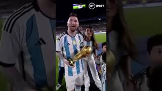 Lionel Messi shows off the World Cup to Argentina’s fans 🏆 [upl. by Timothee]