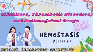 Hemostasis MCQs ASCP CSMLS DHA Chapter 4 Inhibitors Thrombotic Disorders Anticoagulant Drug [upl. by Lekym657]