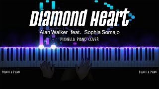 Alan Walker  Diamond Heart Piano Cover by Pianella Piano ft Sophia Somajo [upl. by Odysseus]