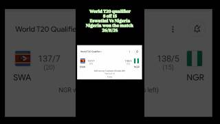 Eswatini vs Nigeria  world T20 qualifier 8 off 15  Nigeria won the match  261124  cricket 🏏 [upl. by Enaek]