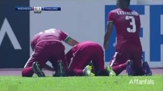 Indonesia vs Thailand 21 Extended Highlights English Commentary AFF Cup 2016 Final Leg1 [upl. by Nilesoj]