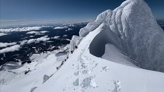 Mt Hood Summit Climb DK Headwall V2 33024 [upl. by Annawoj]