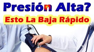 COMO BAJAR LA PRESION ARTERIAL RAPIDO 3 Remedios Inusuales Para Bajar La Presion Naturalmente [upl. by Kilmarx]