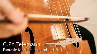 Telemann  Fantasie for Viola da gamba №9 Pavel Serbin [upl. by Balcke306]