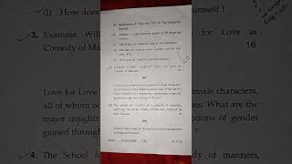 BA Eng Hons 4th sem July 2022 Eng drama and prose paper [upl. by Rahsab]