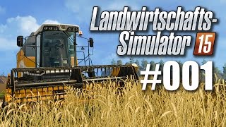 LandwirtschaftsSimulator 15 001 Feld ernten und CommunityServer [upl. by Una]