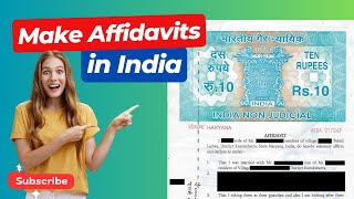 How to Make Affidavits in India  Make Your Own Affidavit Online [upl. by Jewelle]