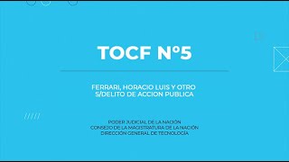 TOCF N°5  Causa Masacre de Pabellón 7° [upl. by Nohsav]