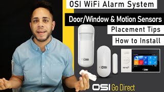 How to install Window Door Sensors amp PIR Motion Sensors  OSI Wireless Alarm System [upl. by Namas894]