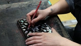 Making MotherofPearl Lacquerware [upl. by Elocel]