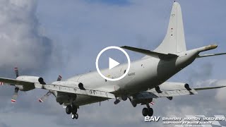 Lockheed P3C Orion  German Navy 6007  touch and go at Landsberg Air Base [upl. by Ashwin]