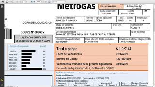 MetroGAS como leer su factura errores de facturaciones [upl. by Serafine989]