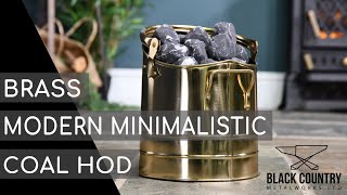 Polished Brass Modern Minimalistic Coal Hod [upl. by Sheffield65]