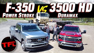 New HD RECORD 2023 Ford F350 vs 2024 Chevy Silverado 3500HD on the Worlds Toughest Towing Test [upl. by Noma]