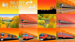 鉄道カレンダー素材 2024年10月RailwaysCalendarMaterial in Japan（ SILENT Loop Movie ）サイレント鉄道ループアニメ [upl. by Gombach616]