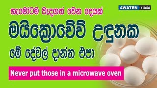 Microwave oven safety tips  මයික්‍රොවේව් උඳුනක මේ දේවල් දාන්න එපා [upl. by Annaujat586]