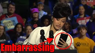 Cardi B HORRENDOUS Speech at Kamala Harris Rally [upl. by Southard]