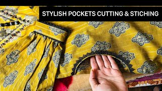 new pockets design cutting amp stiching eid dress designs 2024 [upl. by Adriena]