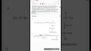 Write the Ammonolysis of benzyl chloride and reaction of amine so formed with two moles of CH3Cl [upl. by Ecilahc]