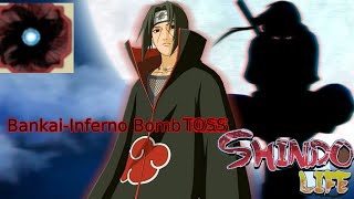 BankaiInferno Bomb Toss Showcase Shindo life [upl. by Laoj709]