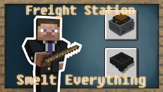 Freight Station and Smelt Everything • Minecraft achievementtrophy guide 🏆 [upl. by Madora]