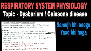 Dysbarism  Caissons disease  Decompression sickness  Respiratory system physiology [upl. by Annavaig]