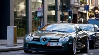 GREEN BRABUS MercedesBenz SLR Mclaren REVS [upl. by Tnattirb]