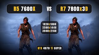 AMD Ryzen 5 7600x vs Ryzen 7 7800x3D  1080p 1440p 4K  How Big is the Difference [upl. by Nosmirc]