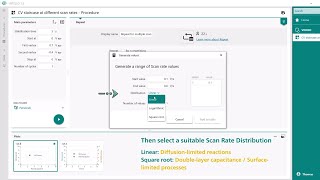 1 minute demo Cyclic Voltammetry at different scan rates [upl. by Josi457]